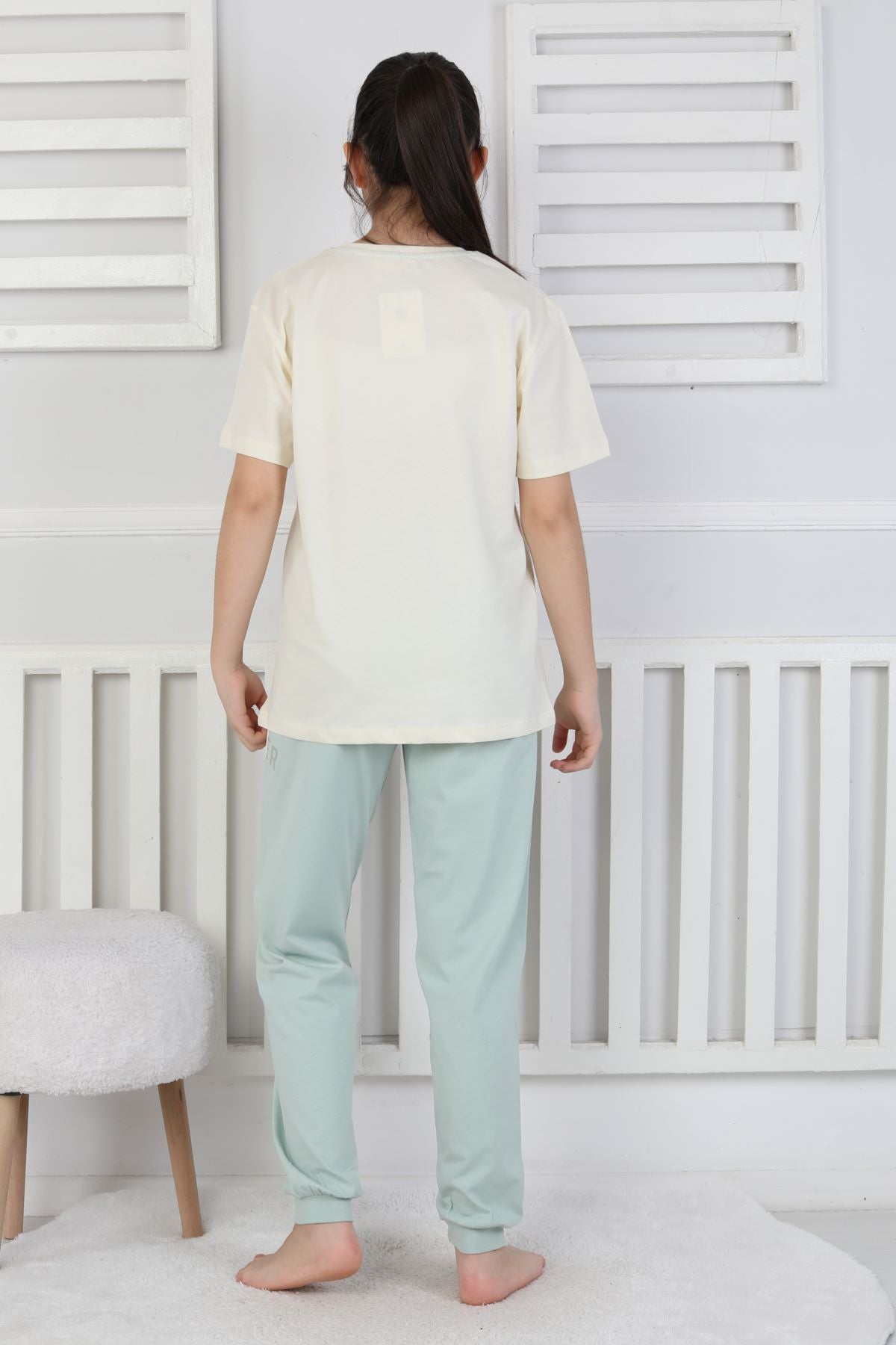 Dreamer Kalp Baskılı Kız Çocuk Pijama Takımı