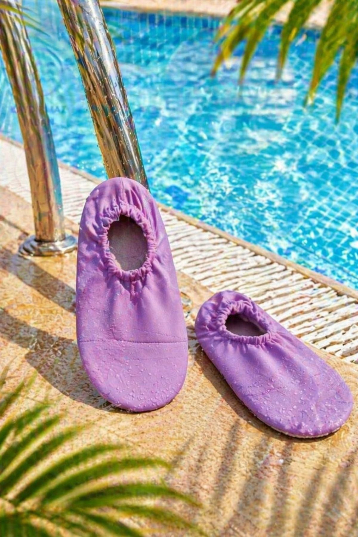 Düz Renk Kaymaz Taban Bebek - Çocuk Deniz Ayakkabısı