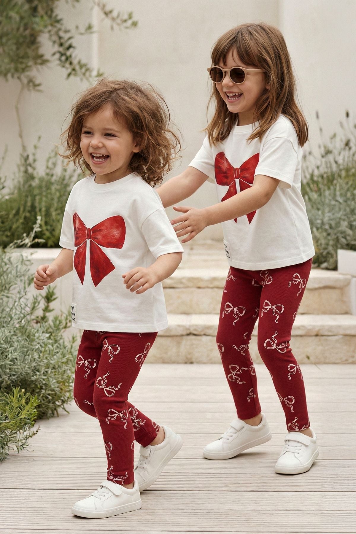 Fiyon Baskılı Kız Çocuk Tayt Takım – Fiyonk Desenli Şık Tasarım
