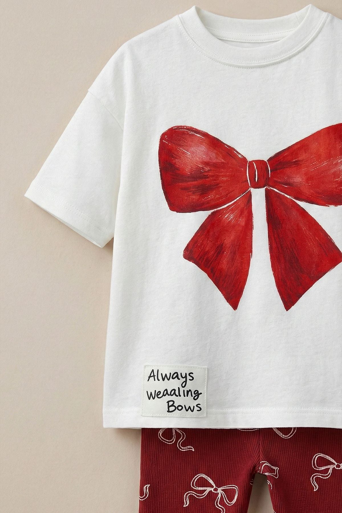 Fiyon Baskılı Kız Çocuk Tayt Takım – Fiyonk Desenli Şık Tasarım