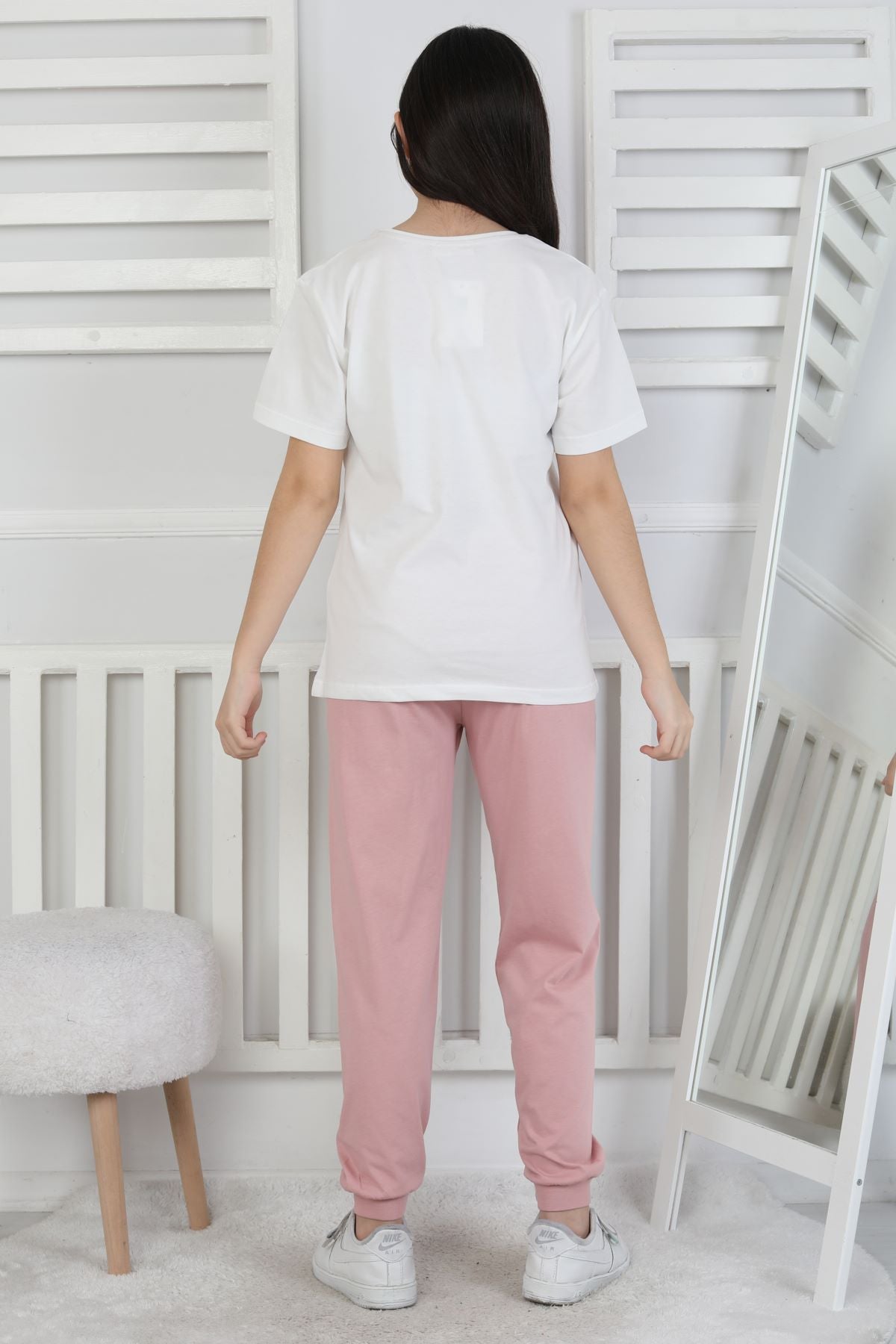 Friends are Forewer Yazılı Kısa Kollu Kız Çocuk Pijama Takımı