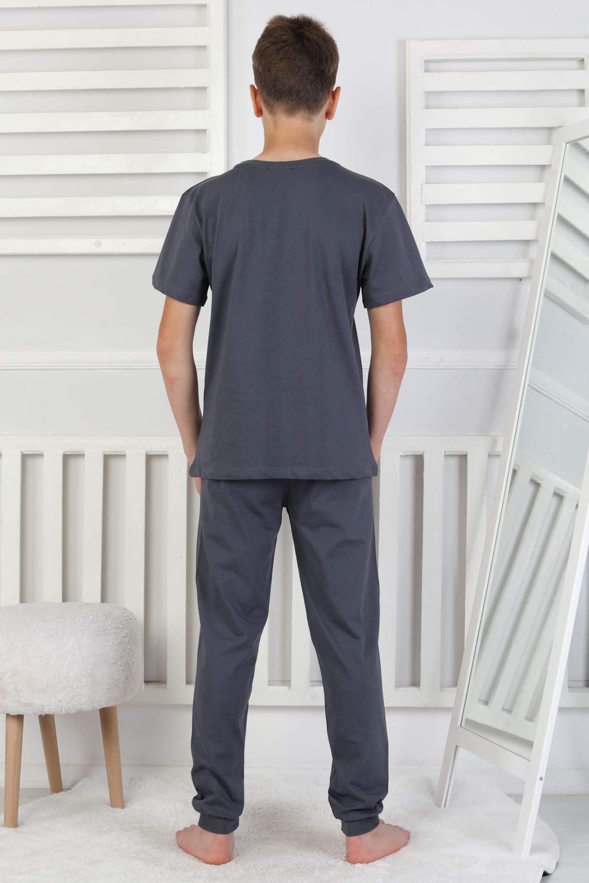 Gamer Console Desenli Kısa Kollu Erkek Çocuk Pijama Takımı