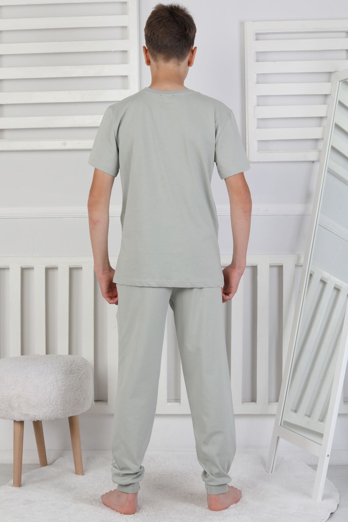 Gamer Console Desenli Kısa Kollu Erkek Çocuk Pijama Takımı