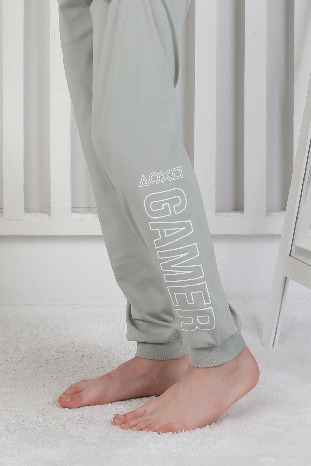 Gamer Console Desenli Kısa Kollu Erkek Çocuk Pijama Takımı