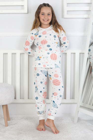 Gezegen Temalı Unisex Çocuk Pijama Takımı ( Kız - Erkek )
