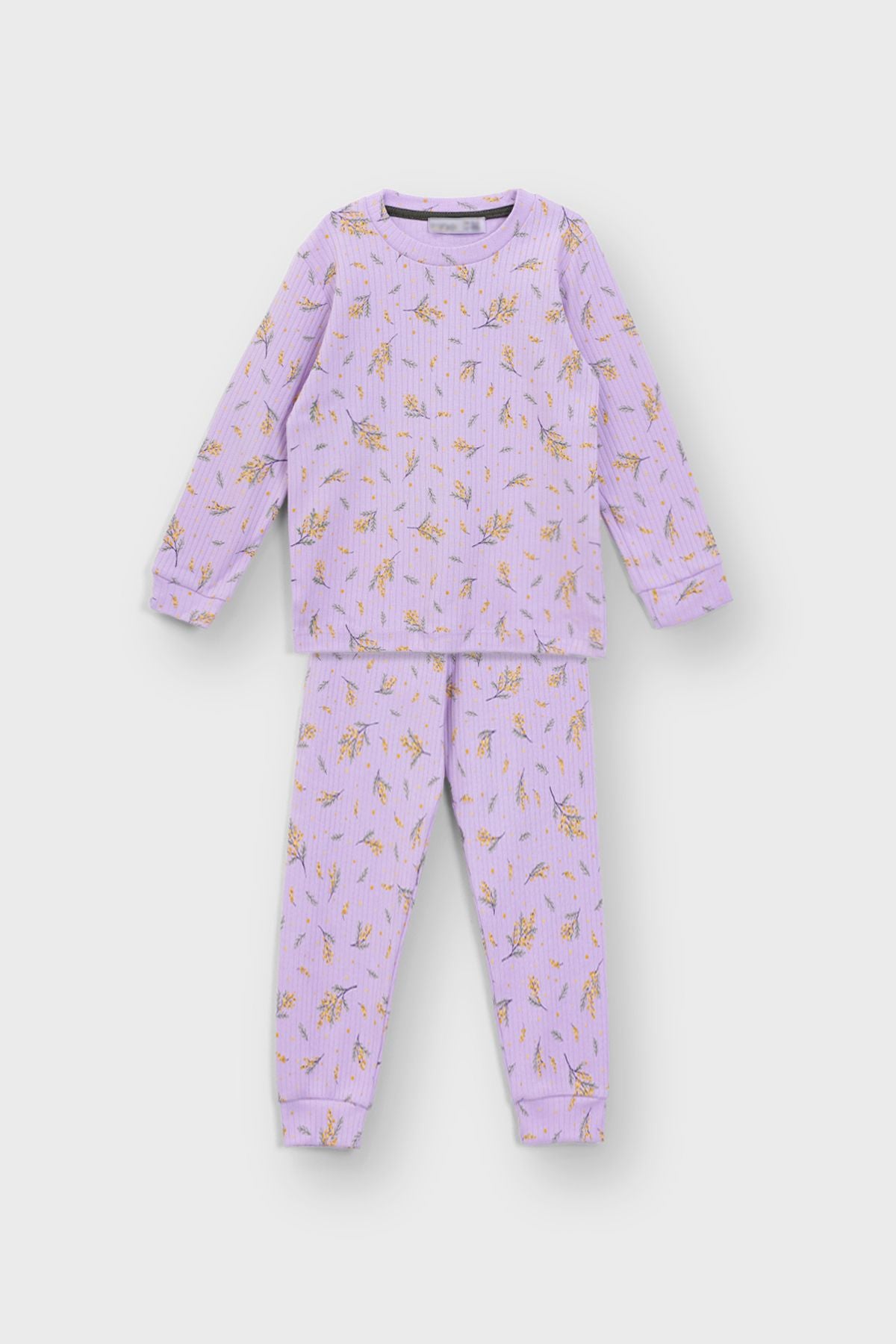 Kalp Desenli %100 Pamuk Kız Çocuk Pijama Takımı