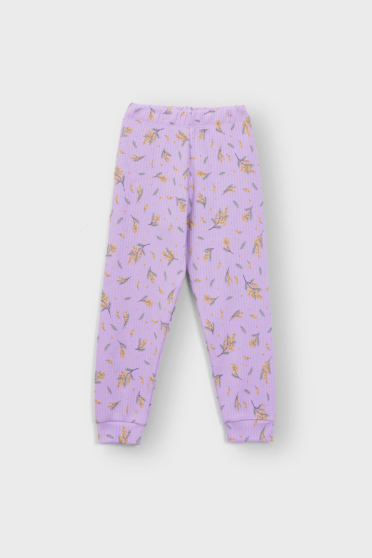 Kalp Desenli %100 Pamuk Kız Çocuk Pijama Takımı