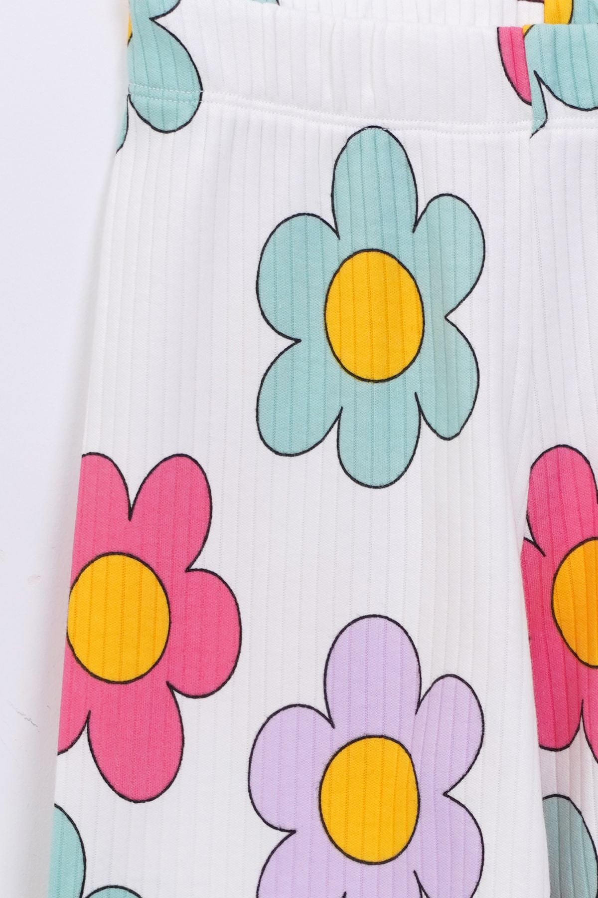 Kalp Desenli %100 Pamuk Kız Çocuk Pijama Takımı