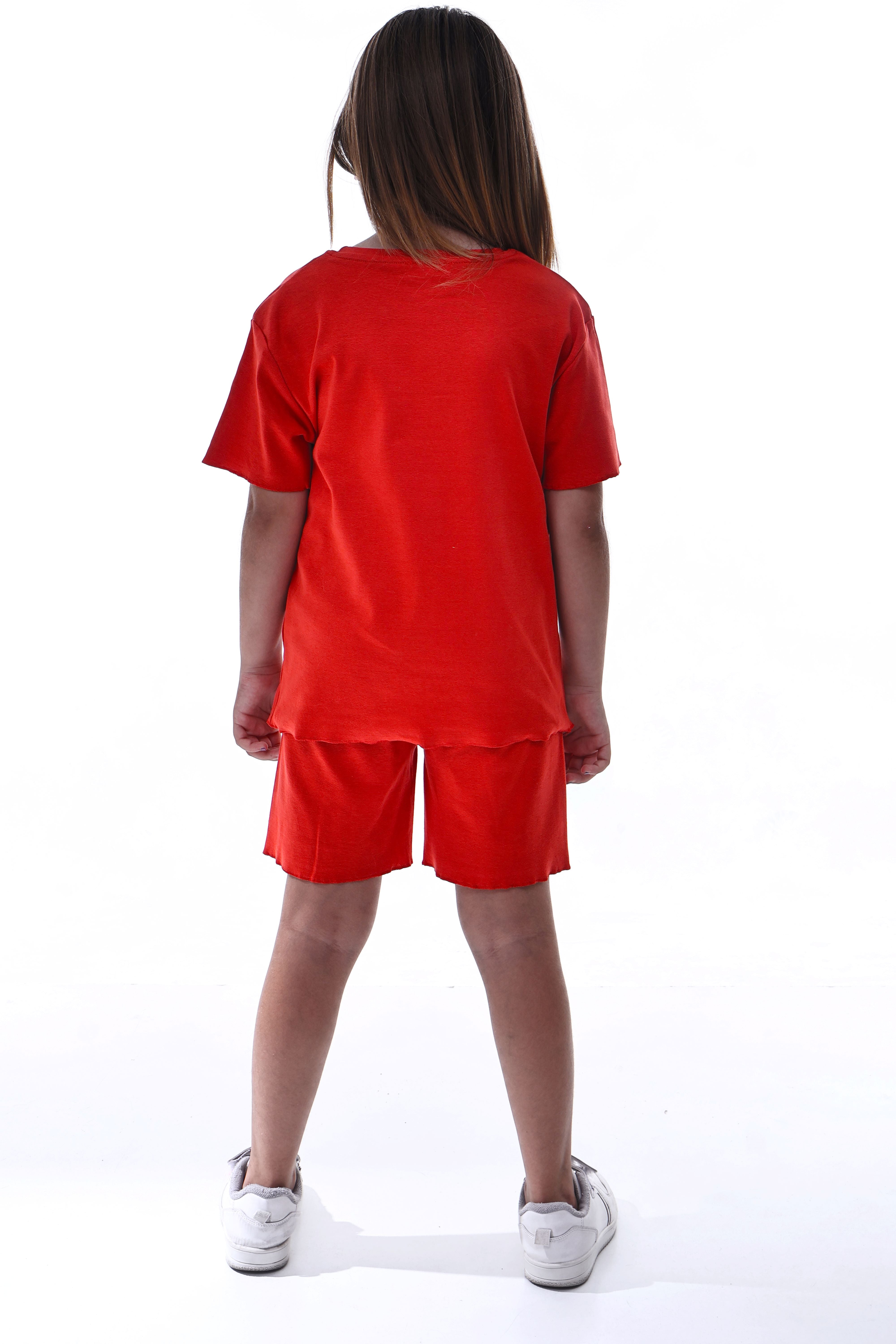 Ribana Beybi Overlok Detaylı Kuromi Nakışlı Alt-Üst Takım