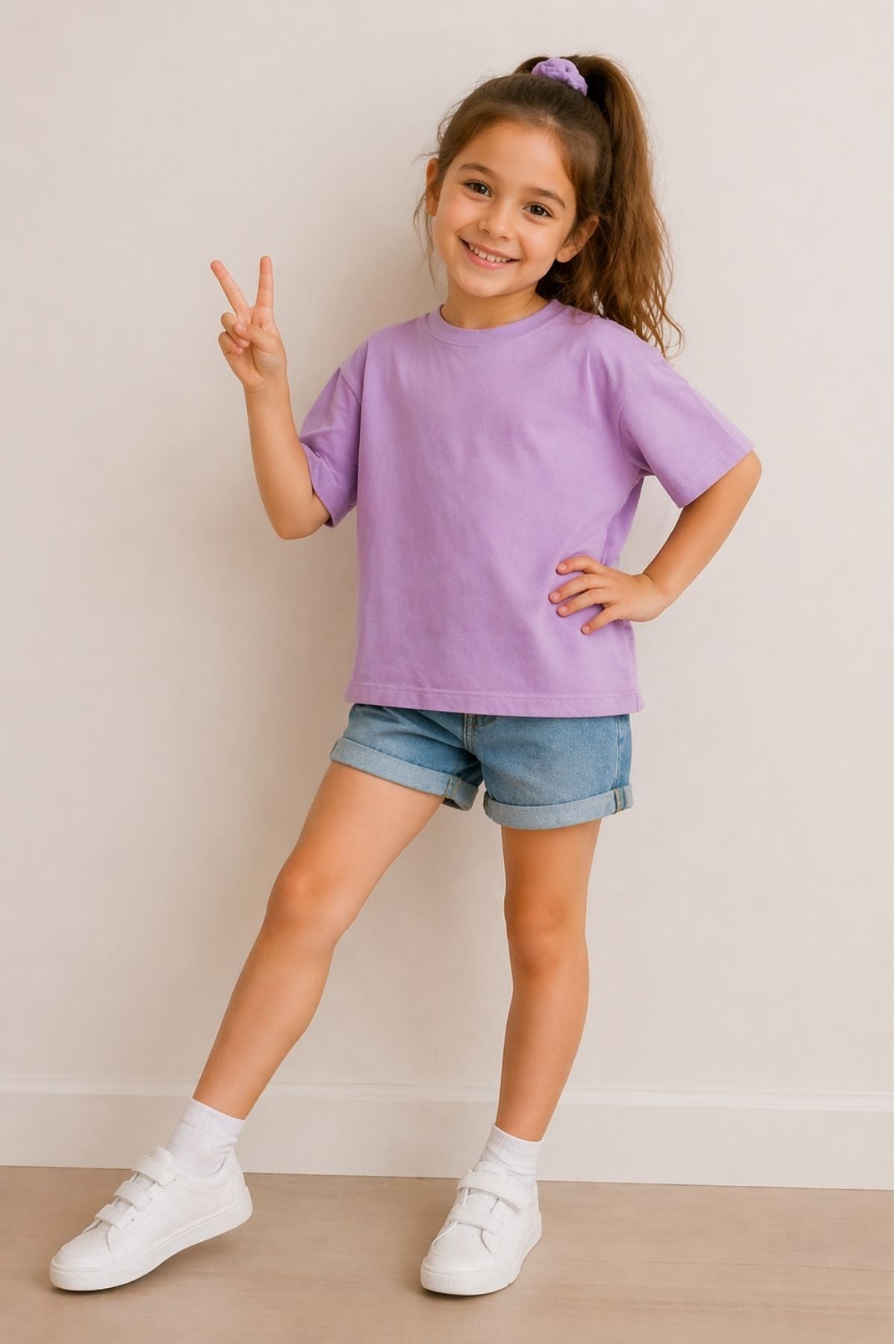 Kız Çocuk Basic kısa Kollu T-Shirt