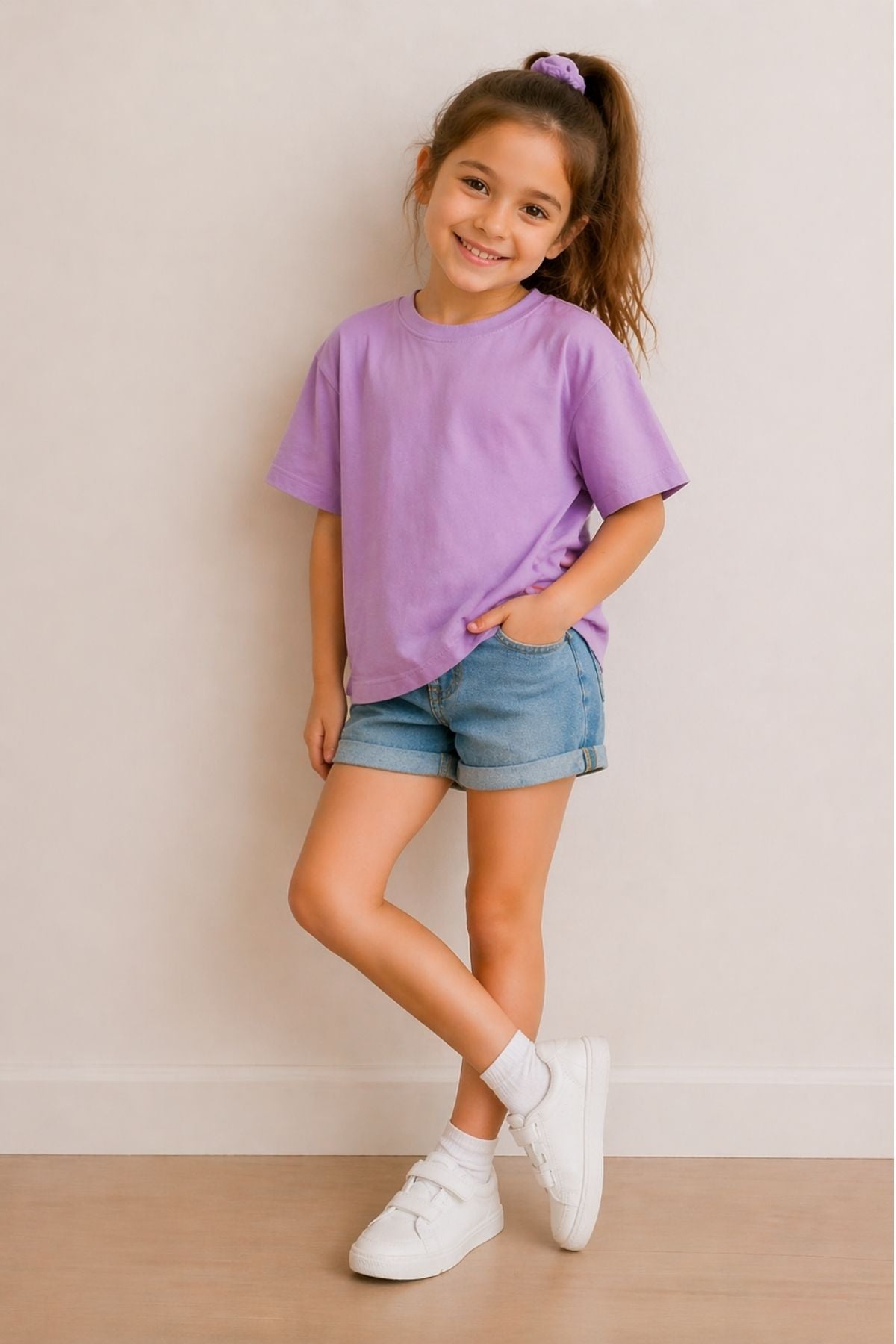 Kız Çocuk Basic kısa Kollu T-Shirt