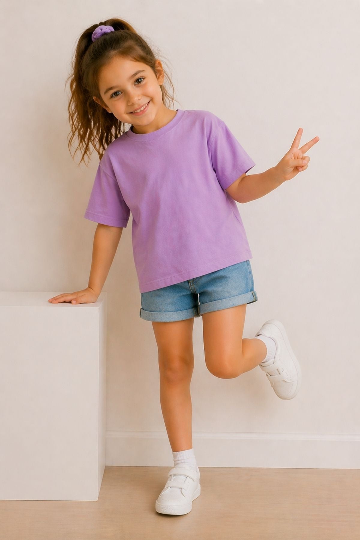 Kız Çocuk Basic kısa Kollu T-Shirt