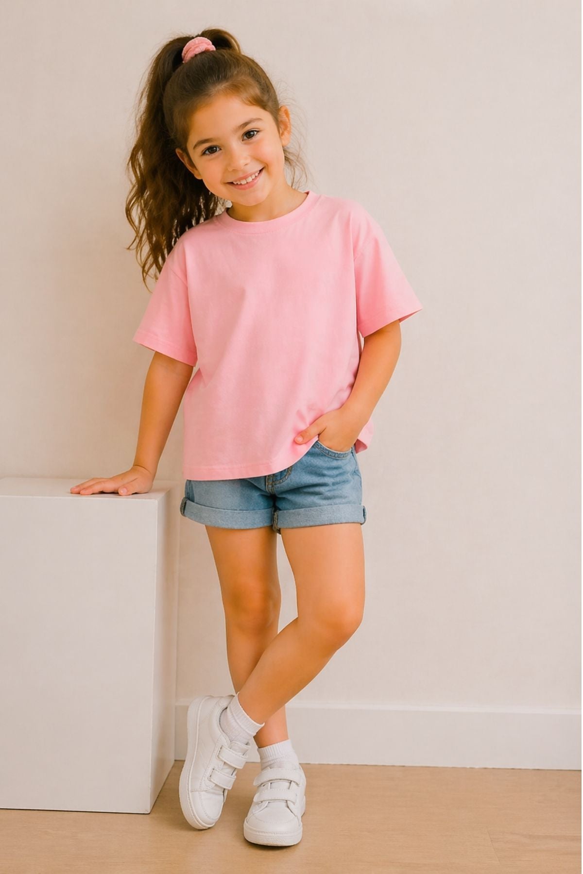 Kız Çocuk Basic kısa Kollu T-Shirt
