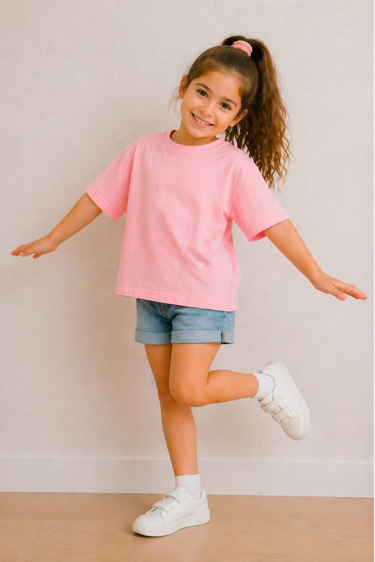 Kız Çocuk Basic kısa Kollu T-Shirt