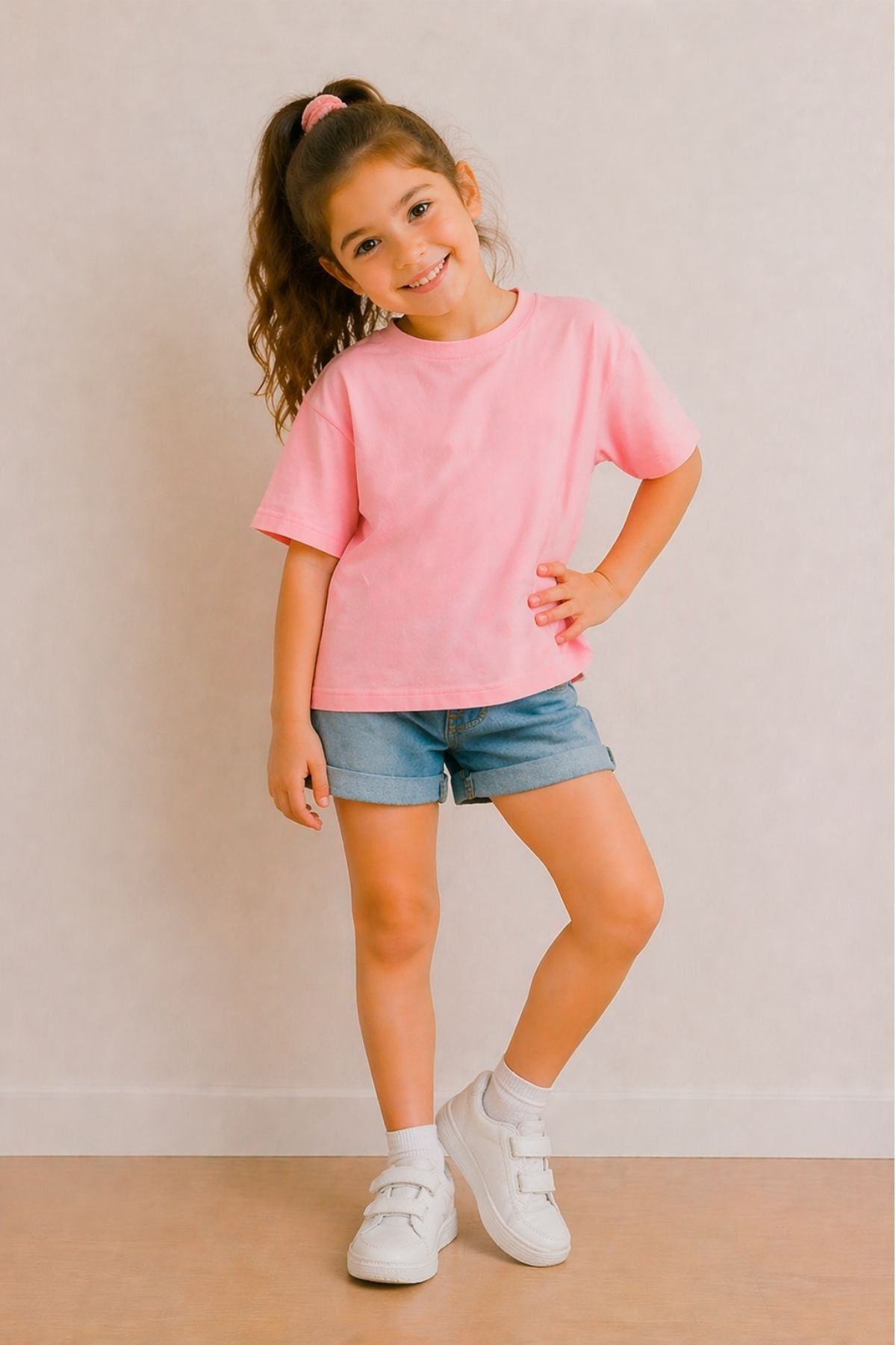 Kız Çocuk Basic kısa Kollu T-Shirt