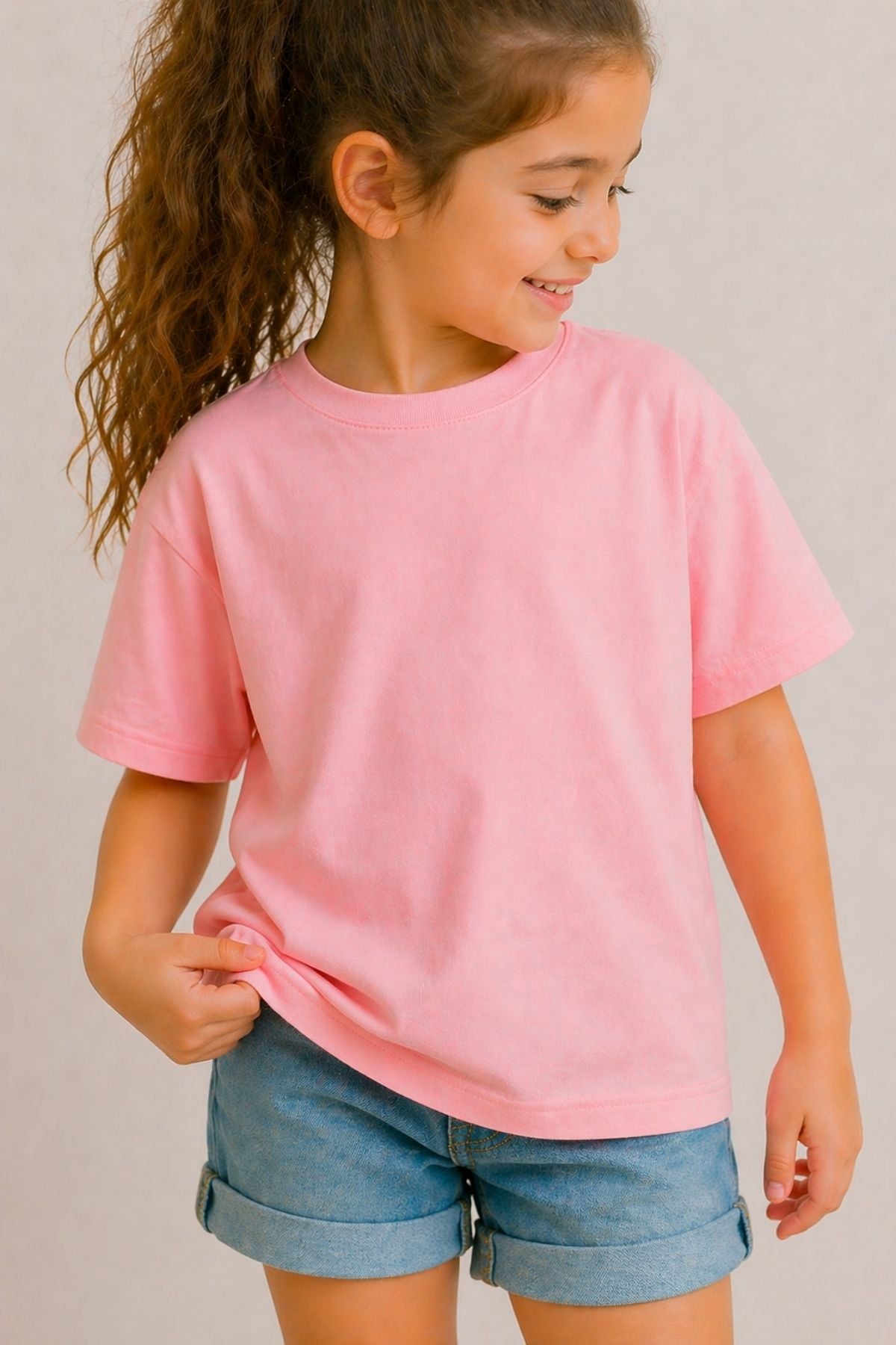 Kız Çocuk Basic kısa Kollu T-Shirt
