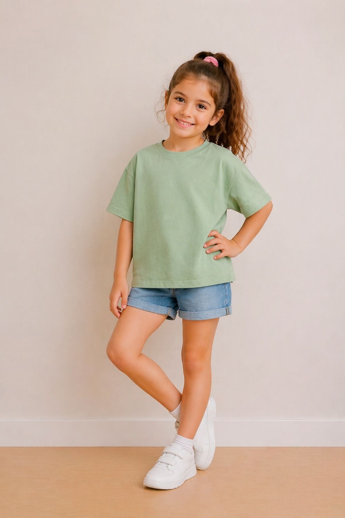 Kız Çocuk Basic kısa Kollu T-Shirt