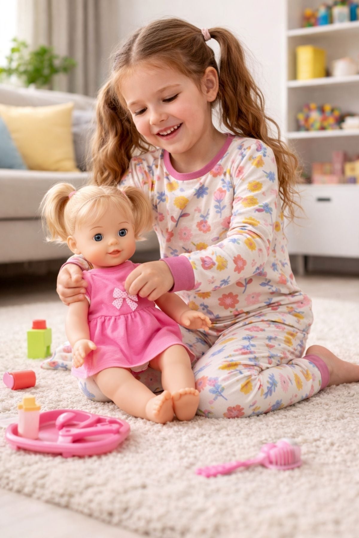 Kız Çocuk Flower Desenli 8 - 13 Yaş Pijama Takımı