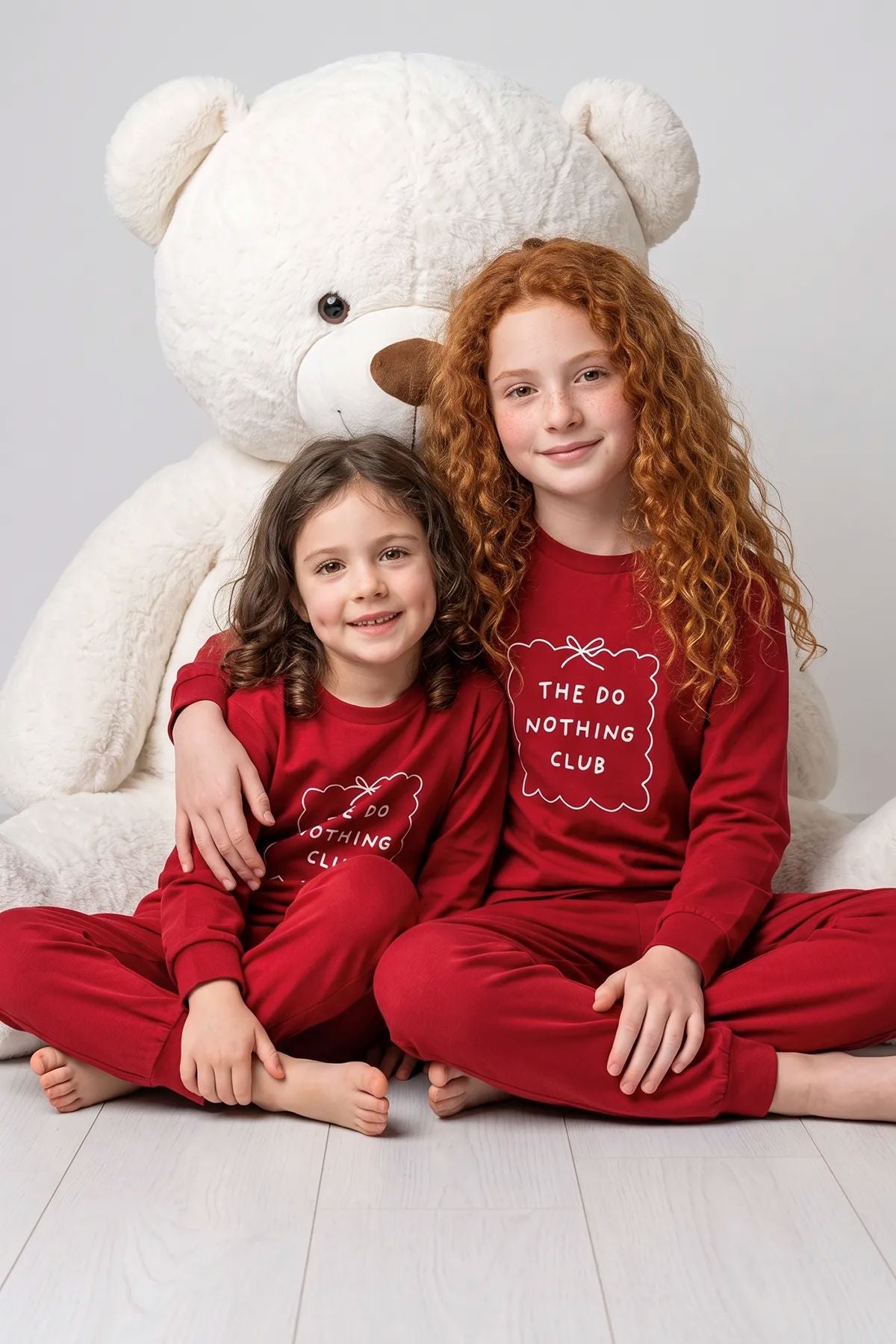 Kız Çocuk The Do Nothing Club Baskılı Uzun Kollu Pijama Takımı