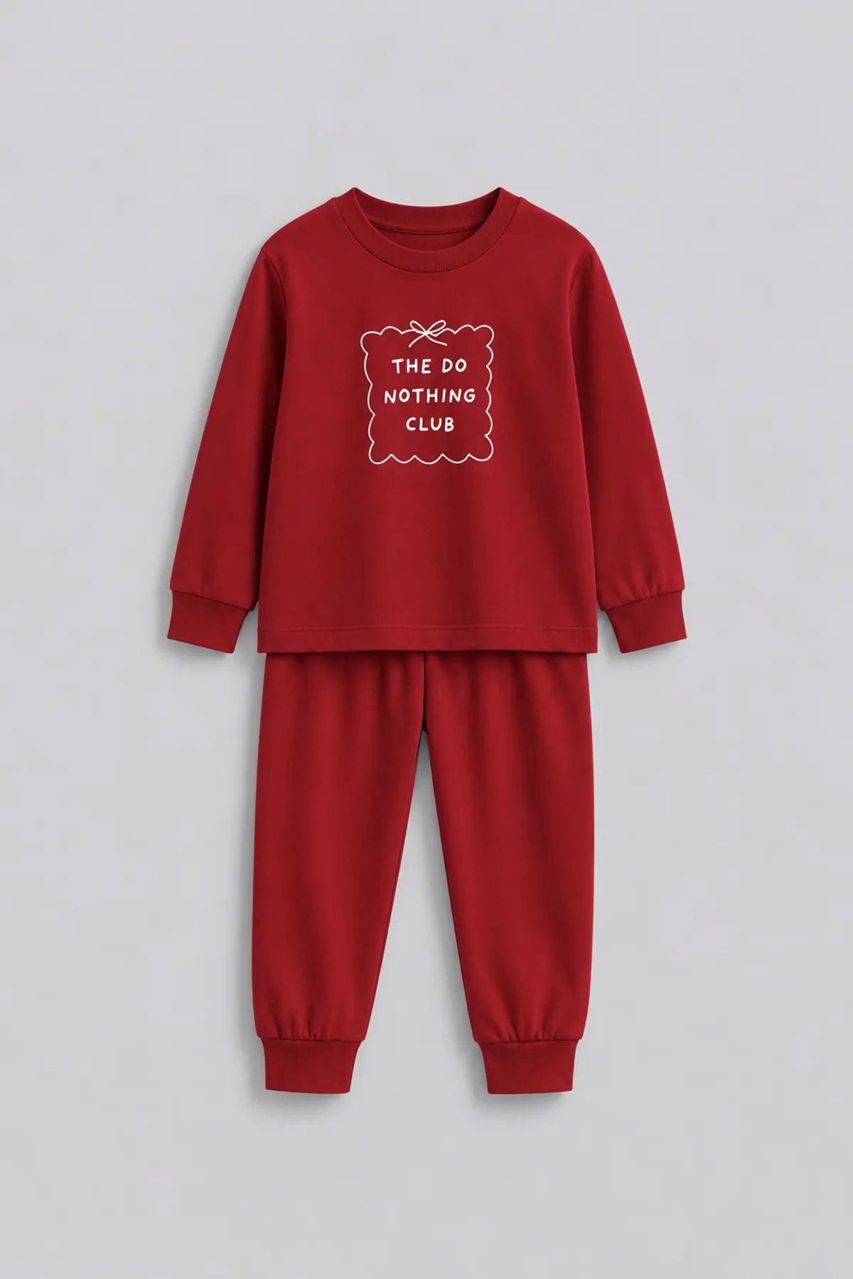 Kız Çocuk The Do Nothing Club Baskılı Uzun Kollu Pijama Takımı