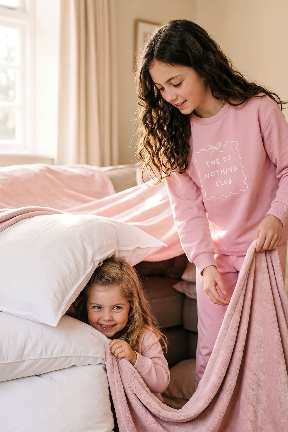 Kız Çocuk The Do Nothing Club Baskılı Uzun Kollu Pijama Takımı