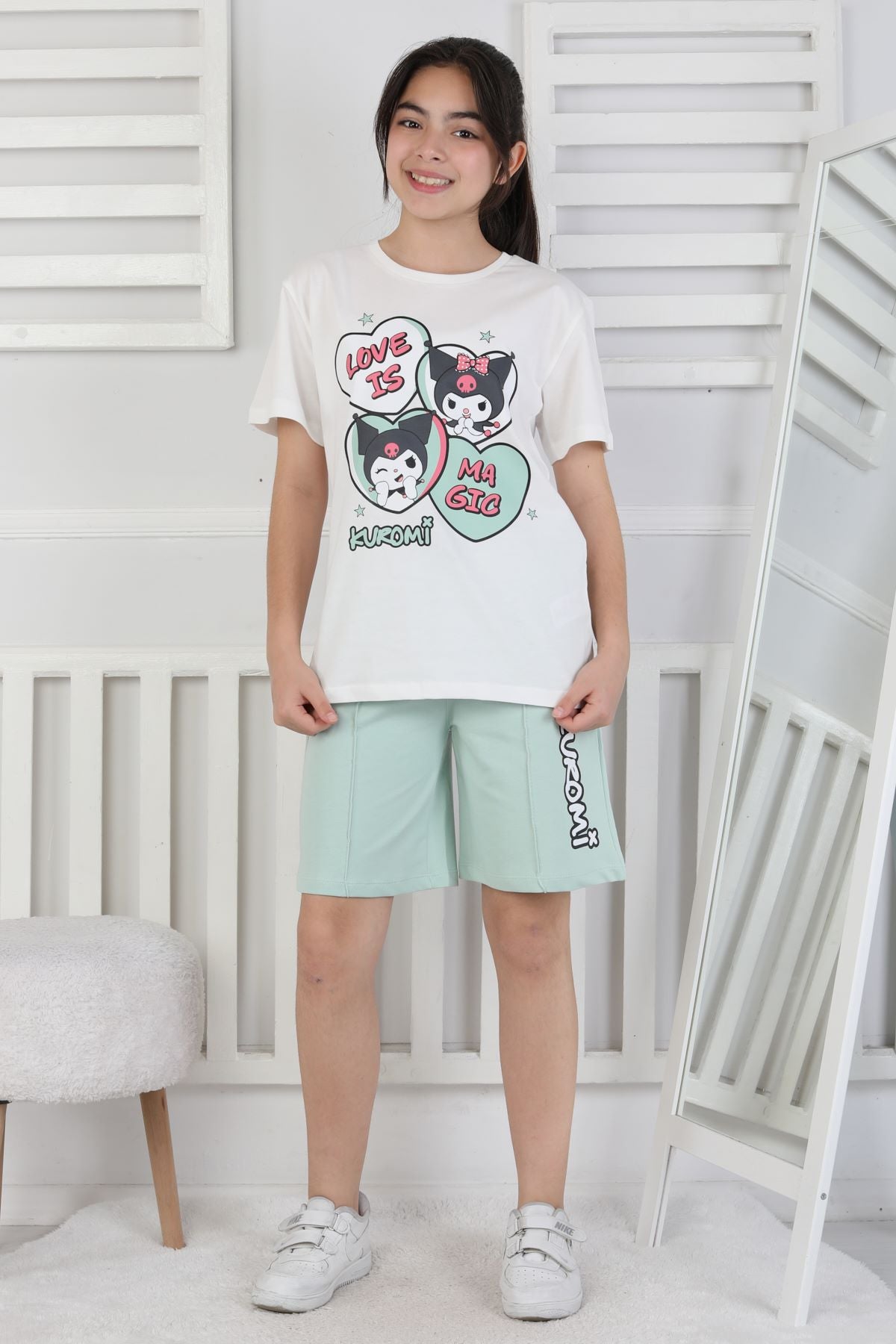 Love Is Kız Çocuk Üst Süprem Alt 2 İp Şort Takım