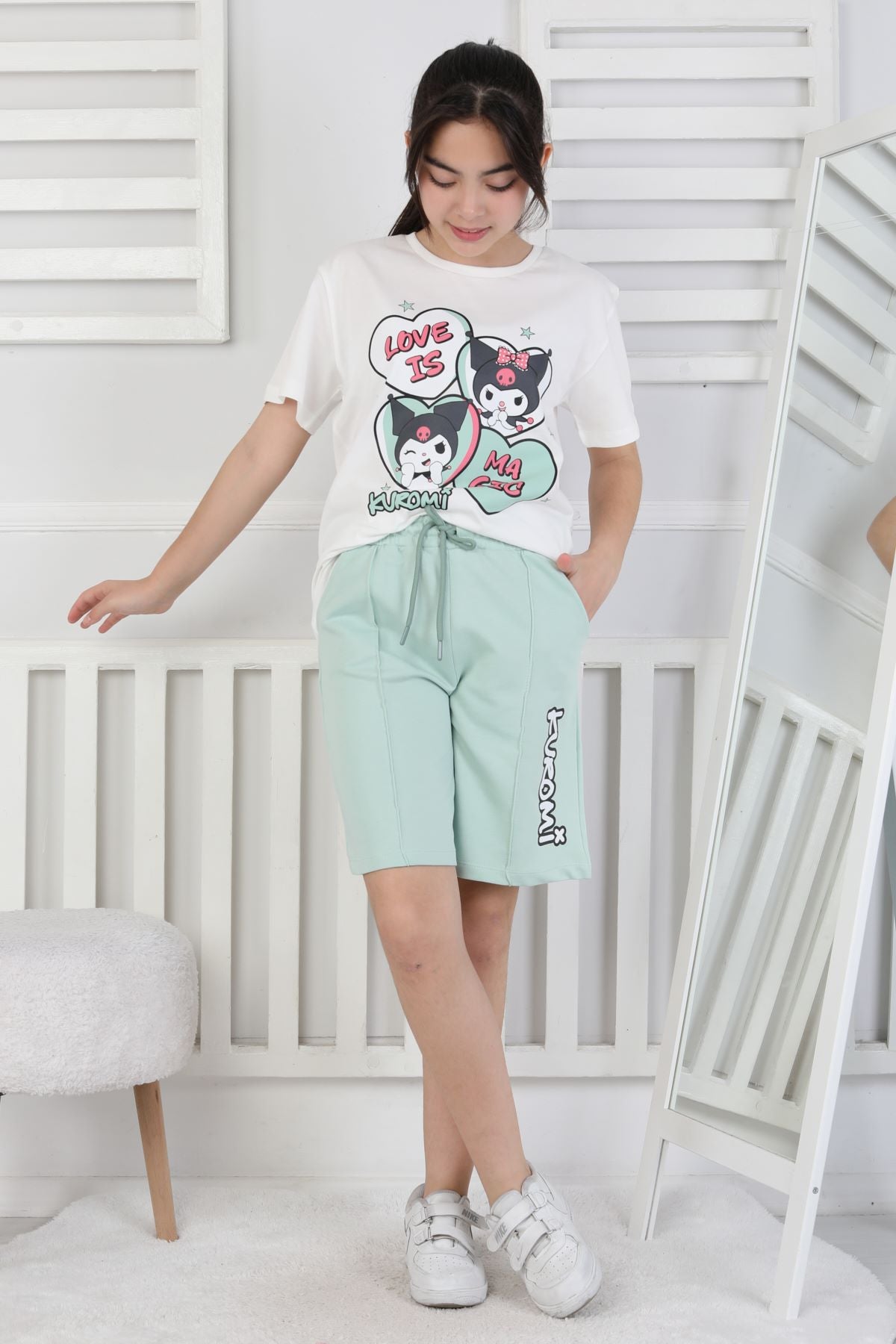 Love Is Kız Çocuk Üst Süprem Alt 2 İp Şort Takım