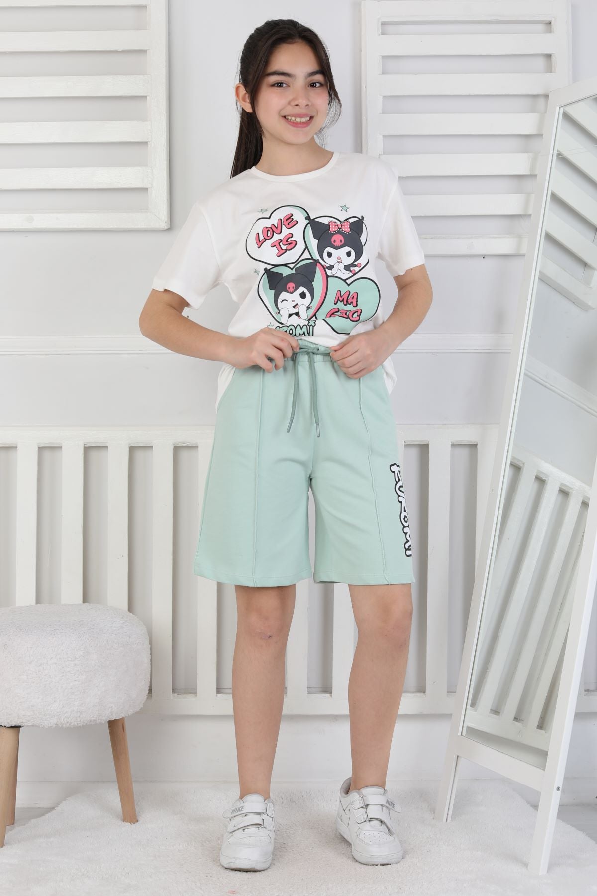 Love Is Kız Çocuk Üst Süprem Alt 2 İp Şort Takım