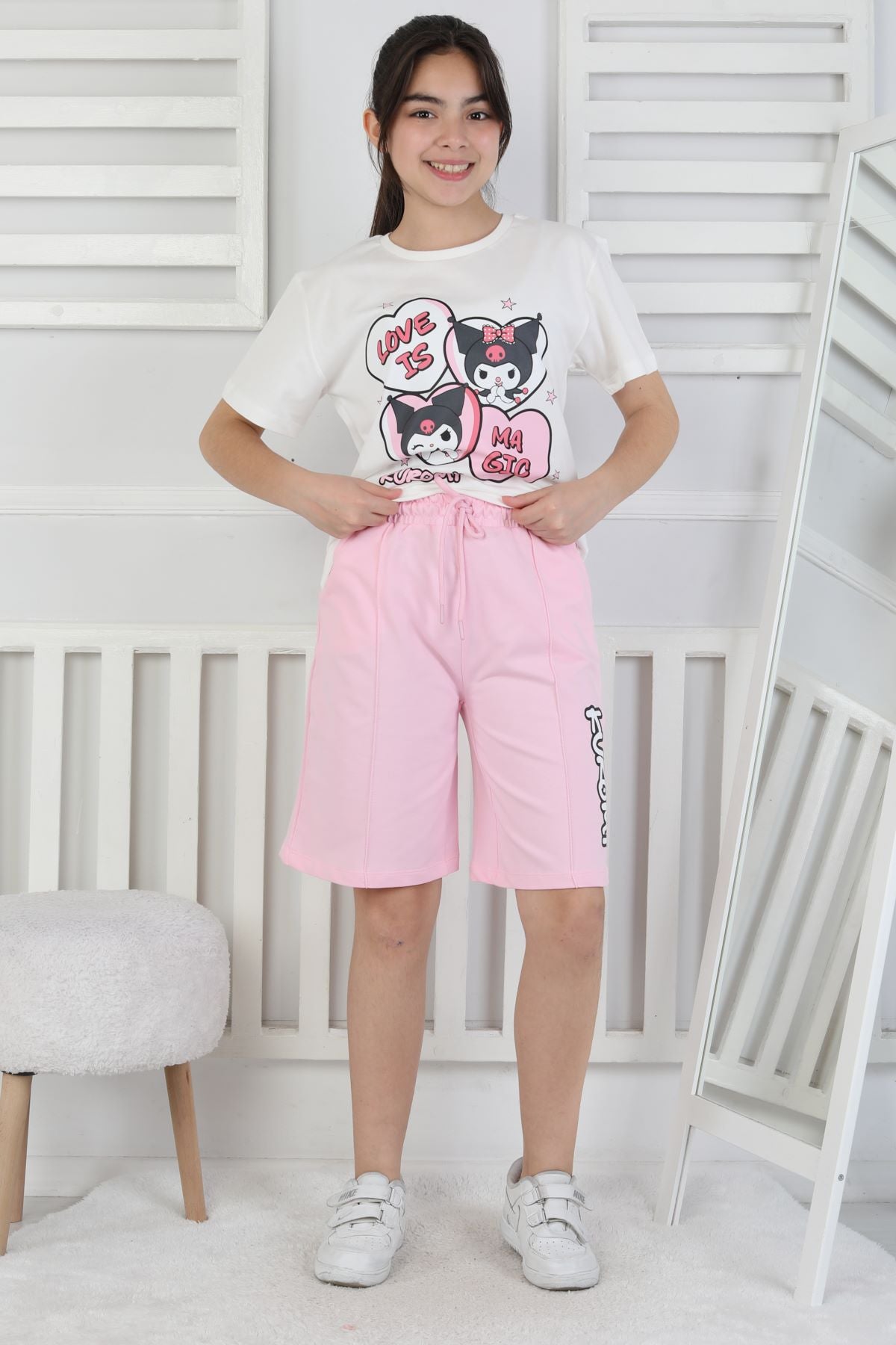 Love Is Kız Çocuk Üst Süprem Alt 2 İp Şort Takım