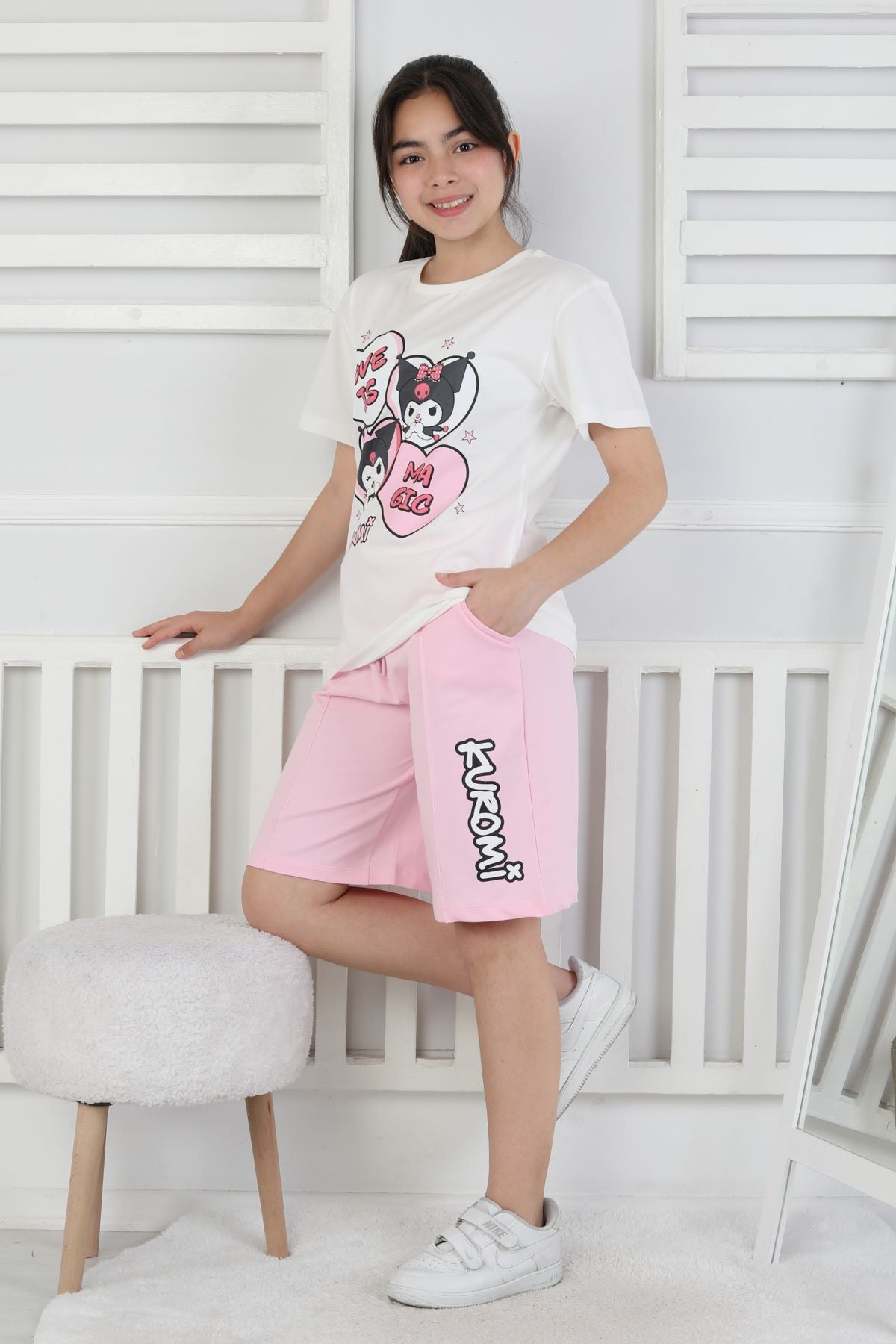 Love Is Kız Çocuk Üst Süprem Alt 2 İp Şort Takım