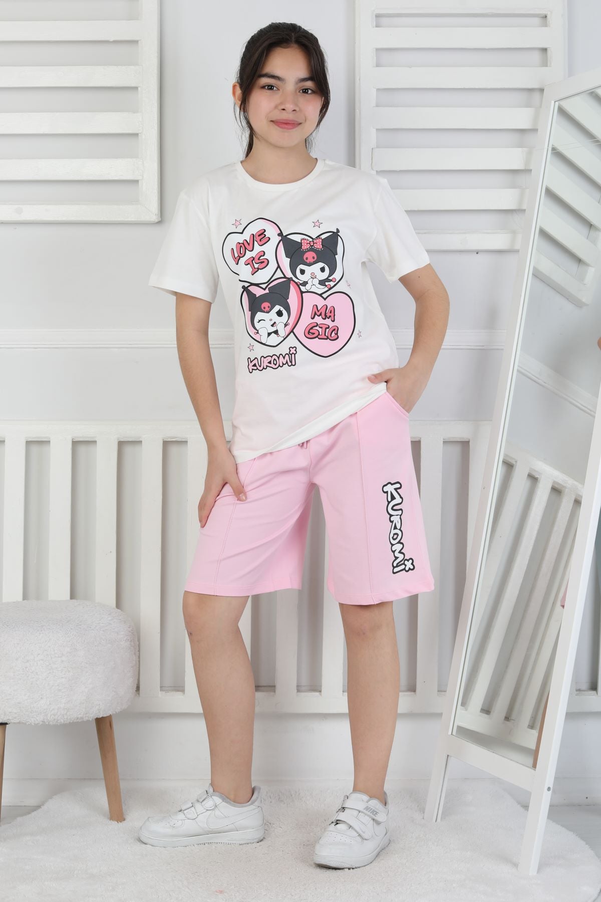 Love Is Kız Çocuk Üst Süprem Alt 2 İp Şort Takım