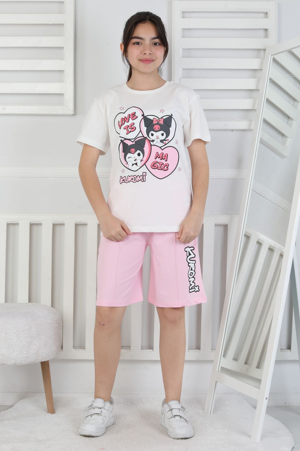 Love Is Kız Çocuk Üst Süprem Alt 2 İp Şort Takım