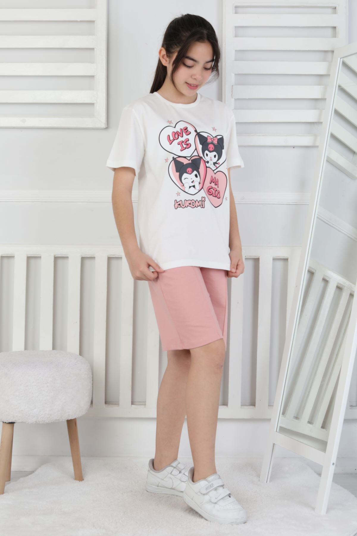 Love Is Kız Çocuk Üst Süprem Alt 2 İp Şort Takım