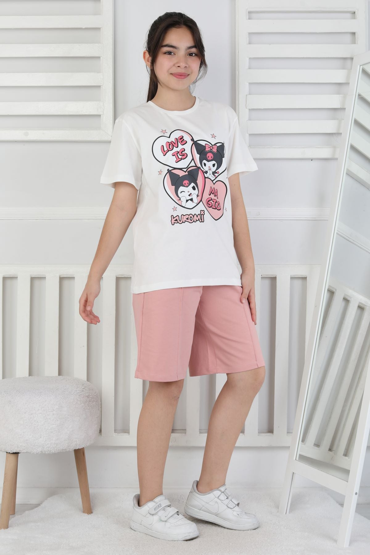 Love Is Kız Çocuk Üst Süprem Alt 2 İp Şort Takım