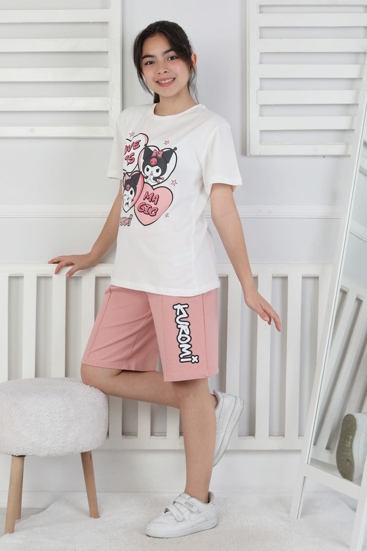 Love Is Kız Çocuk Üst Süprem Alt 2 İp Şort Takım