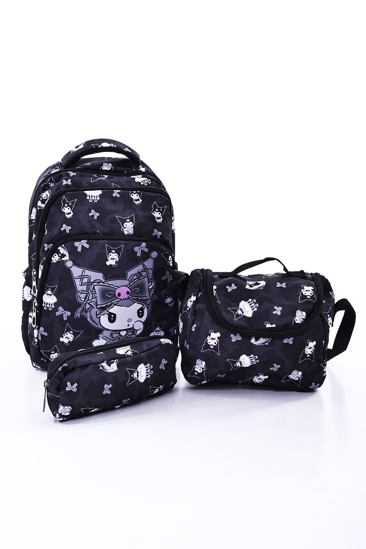 Kuromi İle Okula Dönüş Seti ( Sırt Çantası - Beslenme Çantası - Kalemlik )