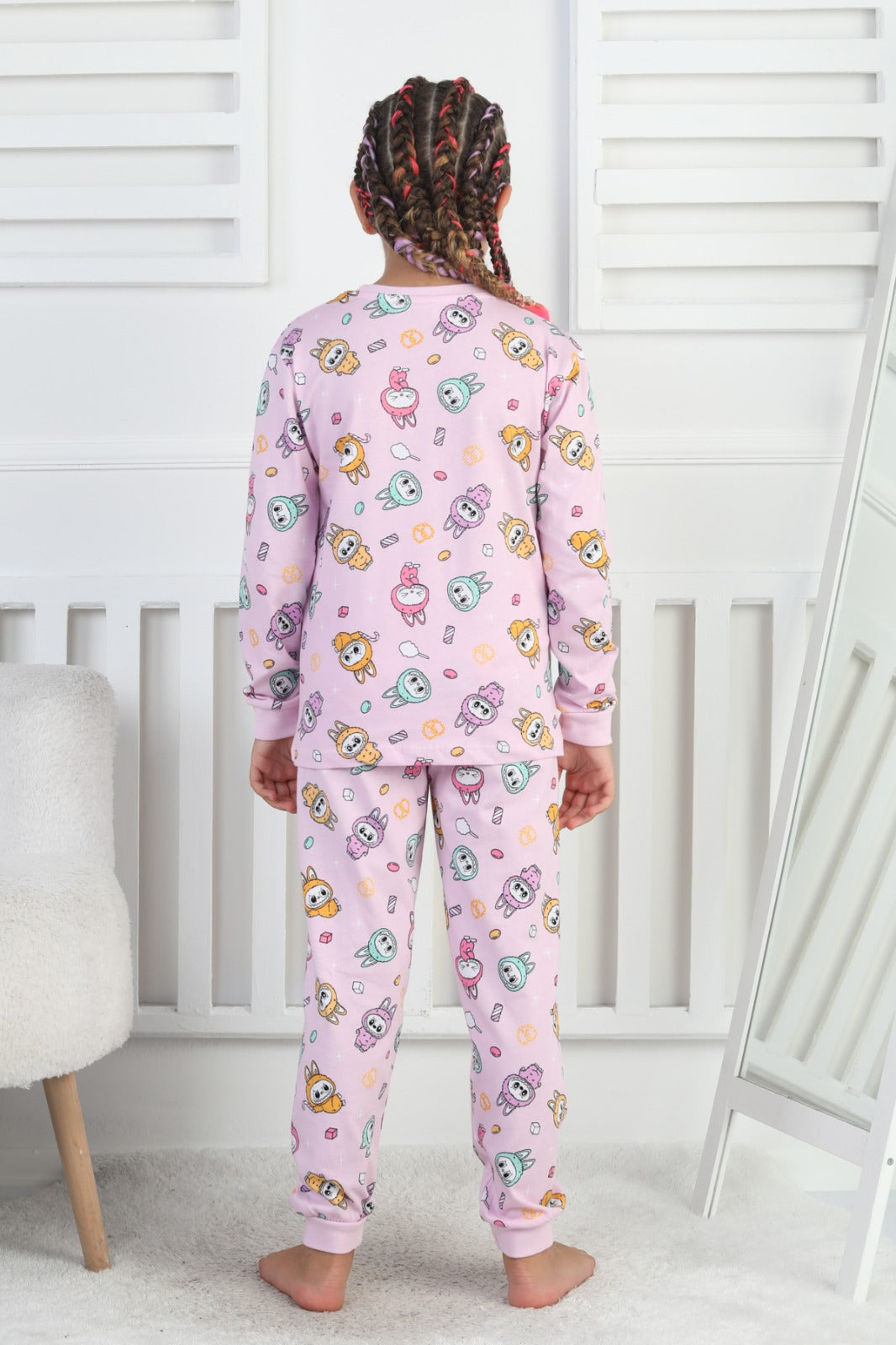 Labubu Desenli Kız Çocuk Takımı