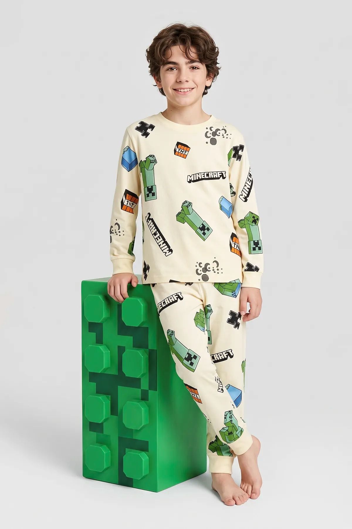 Computer Game Desenli Erkek Çocuk Pijama Takımı