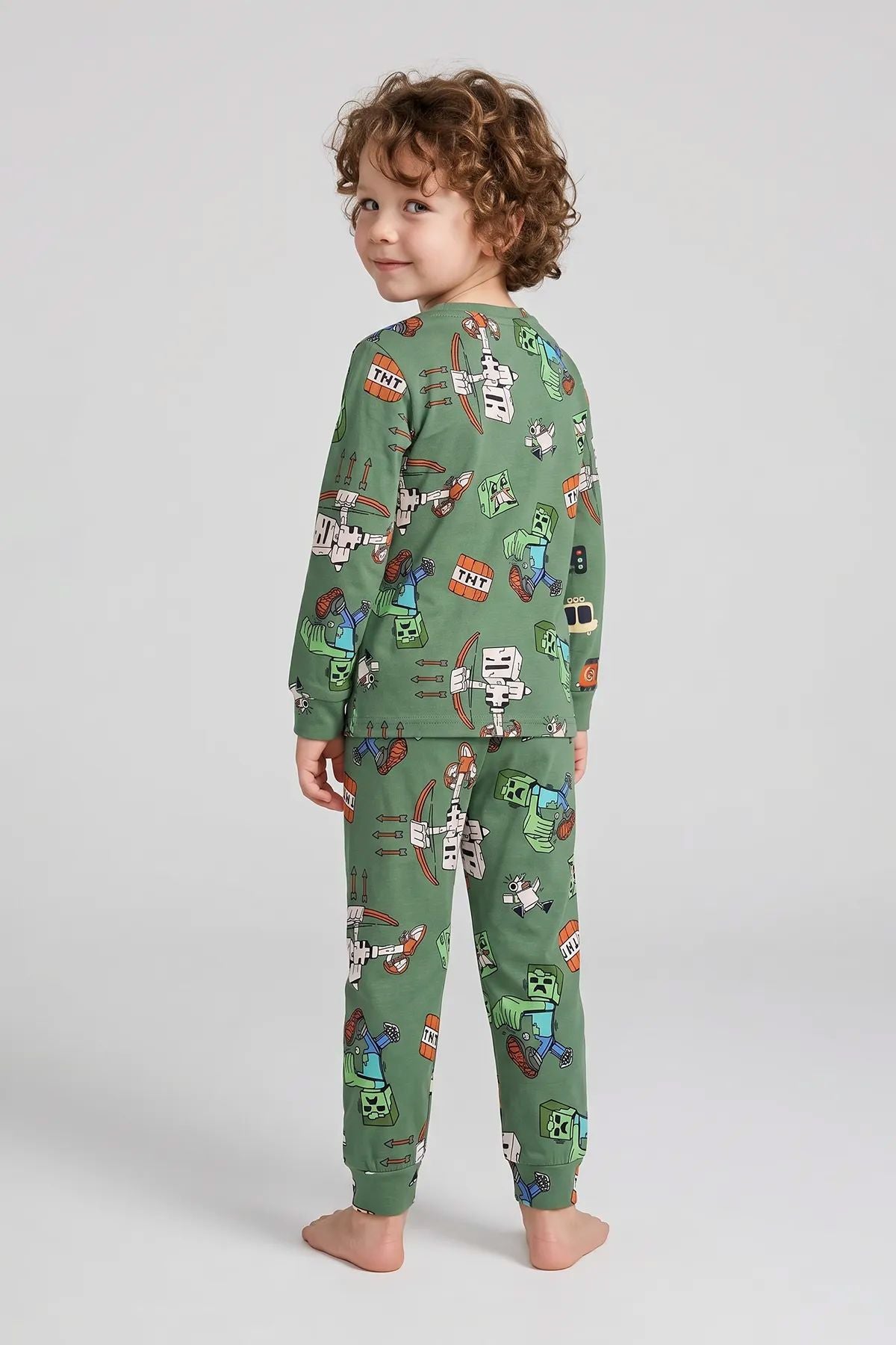 Computer Game Desenli Erkek Çocuk Pijama Takımı
