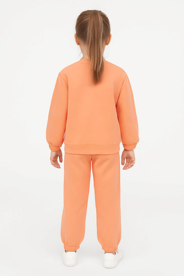 Never Stop Dreaming Unicorn Baskılı Somon Kız Çocuk Eşofman Takımı