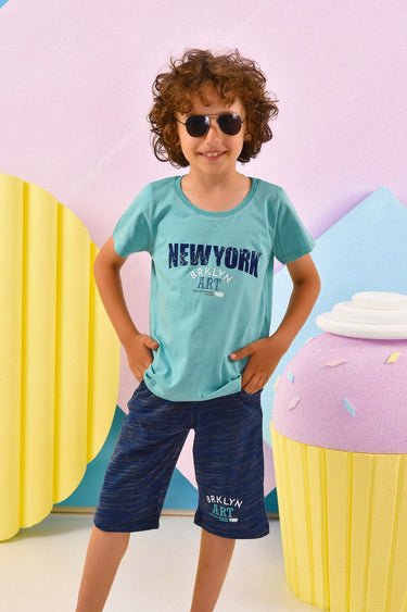 Newyork T-Shirt Ve Şort 2li Takım Erkek