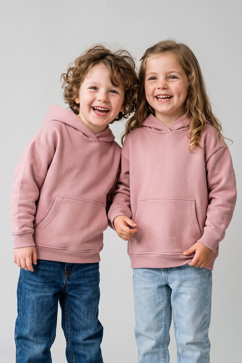 Basic Kapüşonlu Şardonlu Kanguru Cep Detaylı Çocuk Sweatshirt 3-12 Yaş