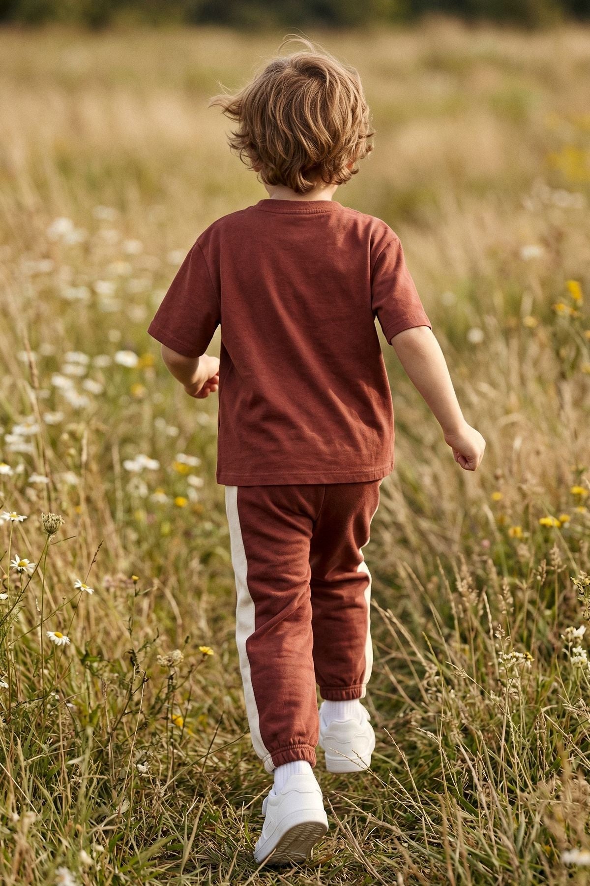 Shibuya Tokyo Baskılı Çocuk Alt - Üst Takım – Kahverengi