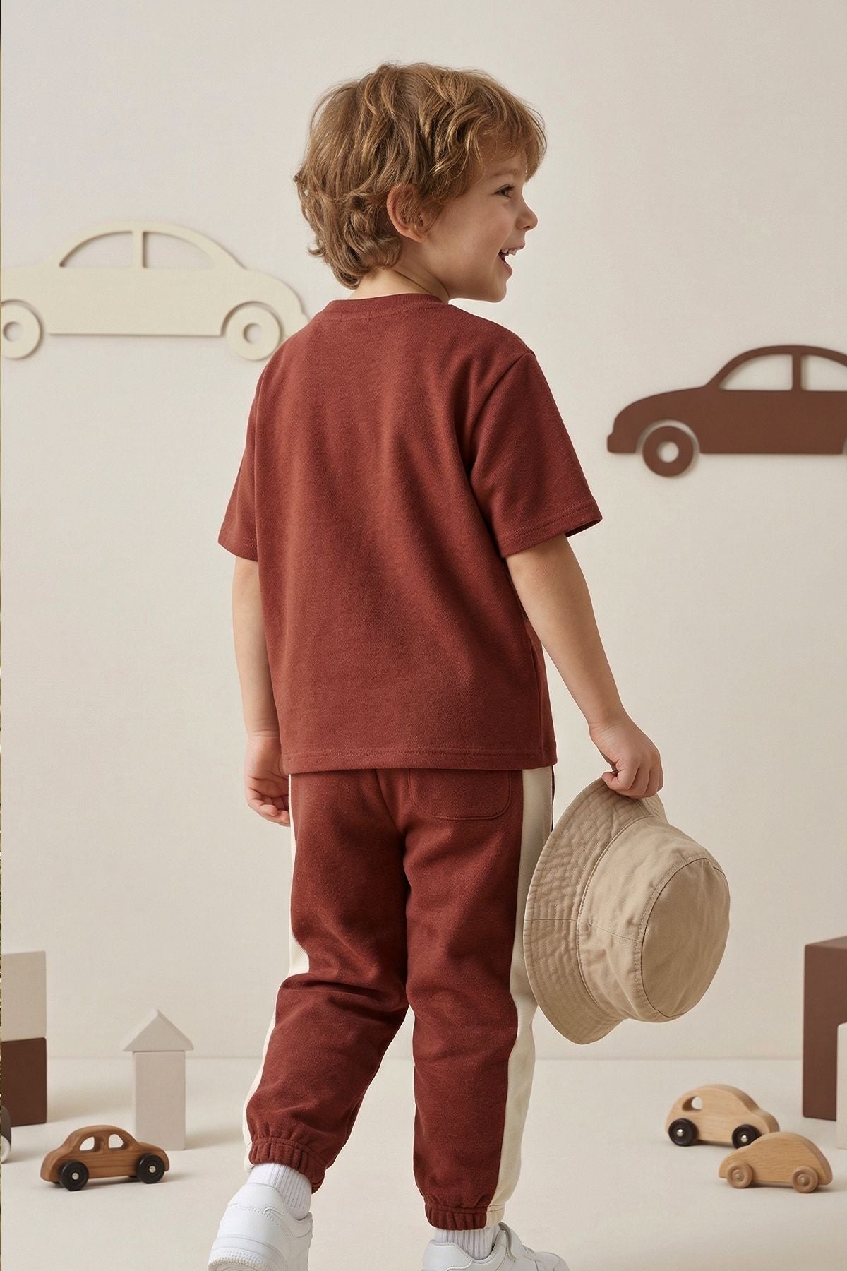 Shibuya Tokyo Baskılı Çocuk Alt - Üst Takım – Kahverengi