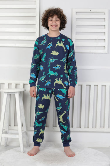 Stegosaurus desenli erkek çocuk pijama takımı