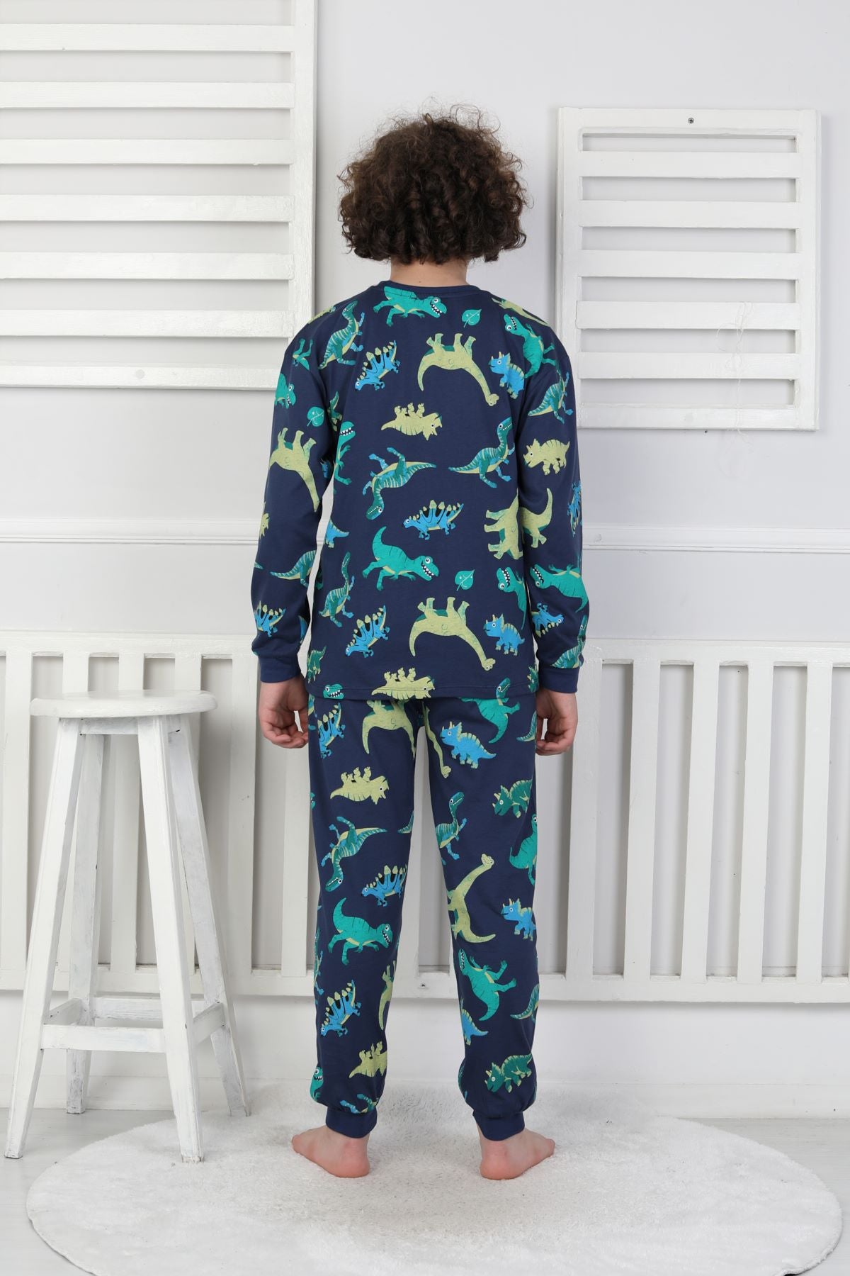 Stegosaurus desenli erkek çocuk pijama takımı