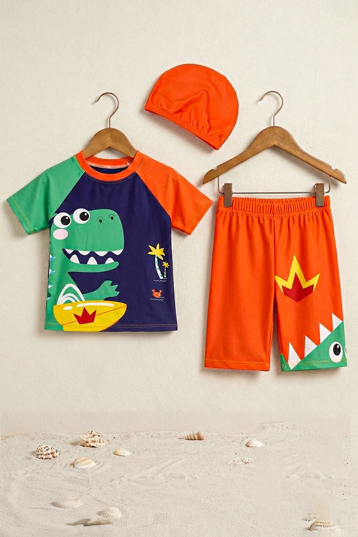 Summer Dino Boneli Erkek Çocuk Mayo Takımı
