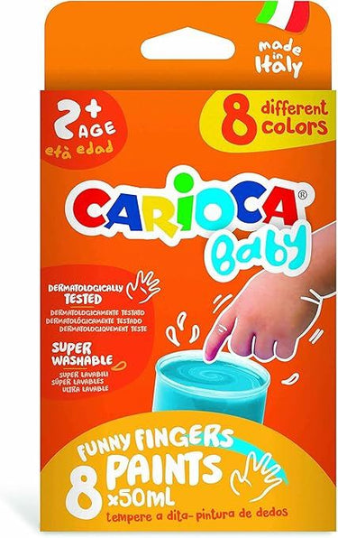 Süper Yıkanabilir Parmak Boyası - 8x50 Gr