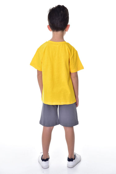 Tazmanya (Tasmanian Devil) Baskılı 2'li Şort - T-Shirt Çocuk Takım