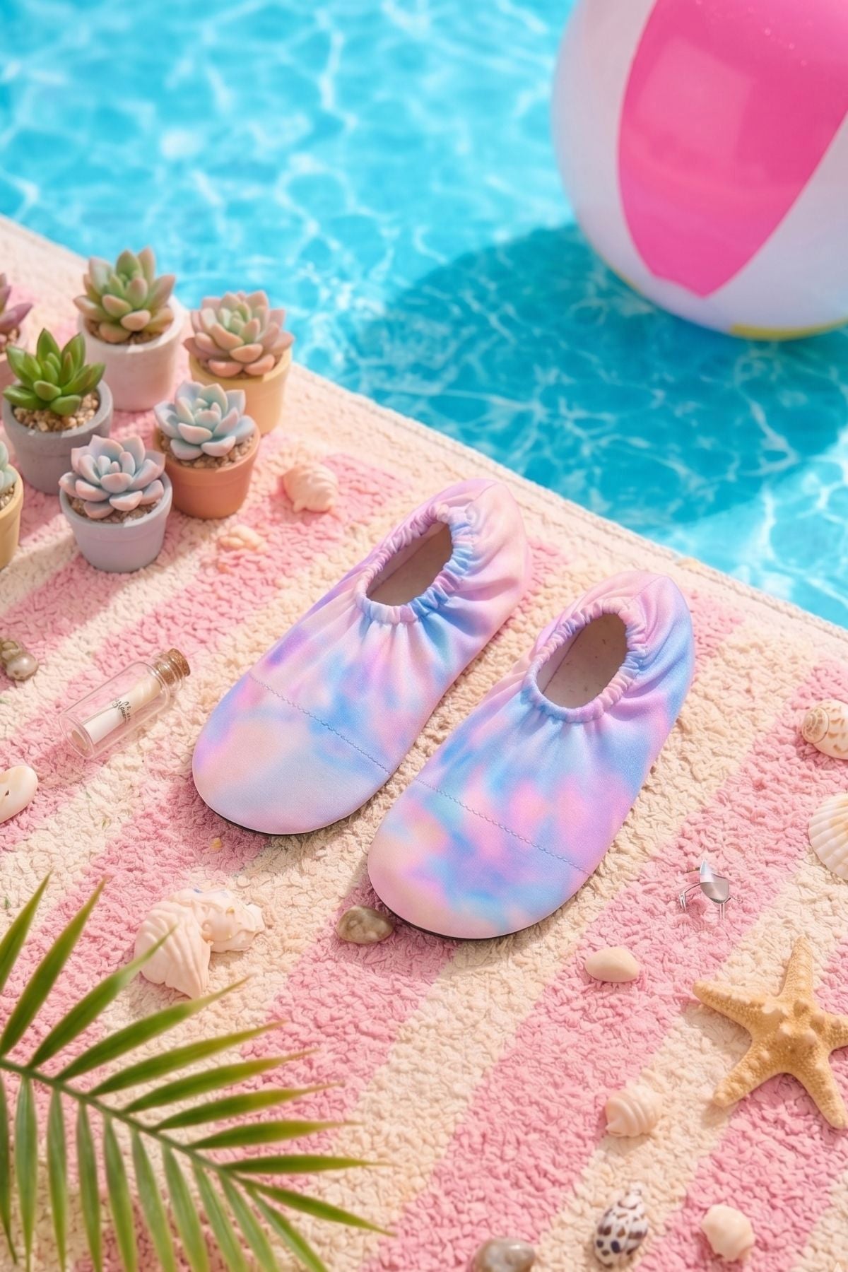 Tie - Dye Renkli Kaymaz Taban Bebek - Çocuk Deniz Ayakkabısı
